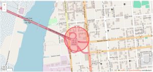 0,1 miles radius map tool