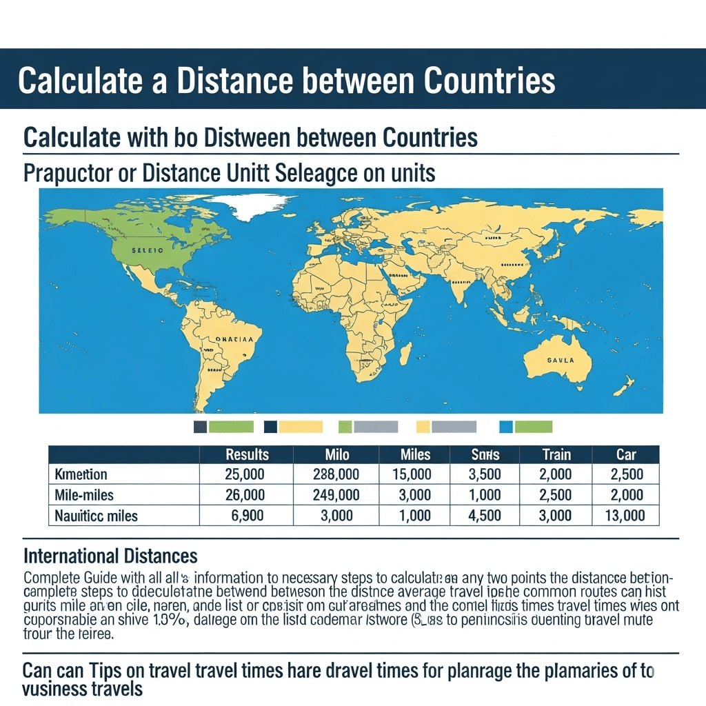 Distance Between Countries Calculator: Complete Guide to International Distances Distance Between Countries Calculator: Complete Guide to International Distances